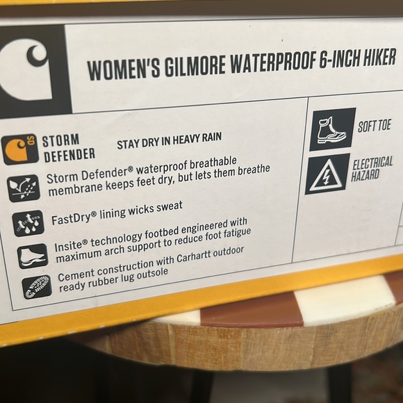 Carhartt women’s Gilmore waterproof 6 inch hiker boot 8M - Picture 12 of 12